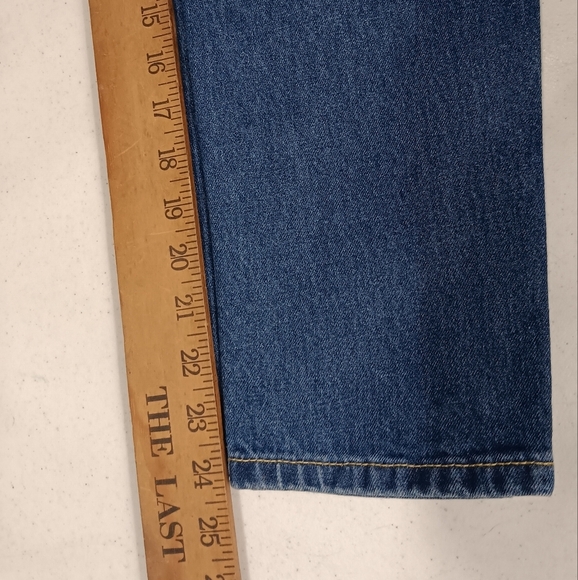 Levi Jean Cotton High Rise Pull-on Girl 12 Reg Draw String Elastic Mid Wash Blue - Picture 12 of 13